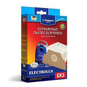Бумажные пылесборники  для пылесосов ELECTROLUX Topperr EX 3