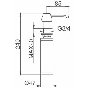 Дозатор моющего средства Granula GR-1403 шварц