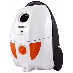 Пылесос с мешком для сбора пыли Centek CT-2503, белый/оранжевый